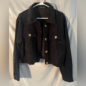 SHEIN Black Corduroy Jacket